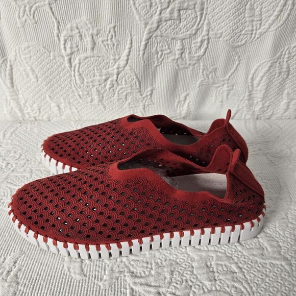 Ilse Jacobsen Tulip 3373 Platform Deep Red Slip-on Women's EU size 37 US 6.5 - Picture 4 of 7
